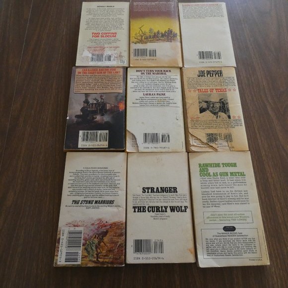 Lot Of 9 Vintage Western Paperback Books Jake Logan & Others - Picture 6 of 9